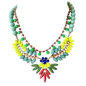 Vintage Y2K Colorful Bright Beaded Statement Necklace